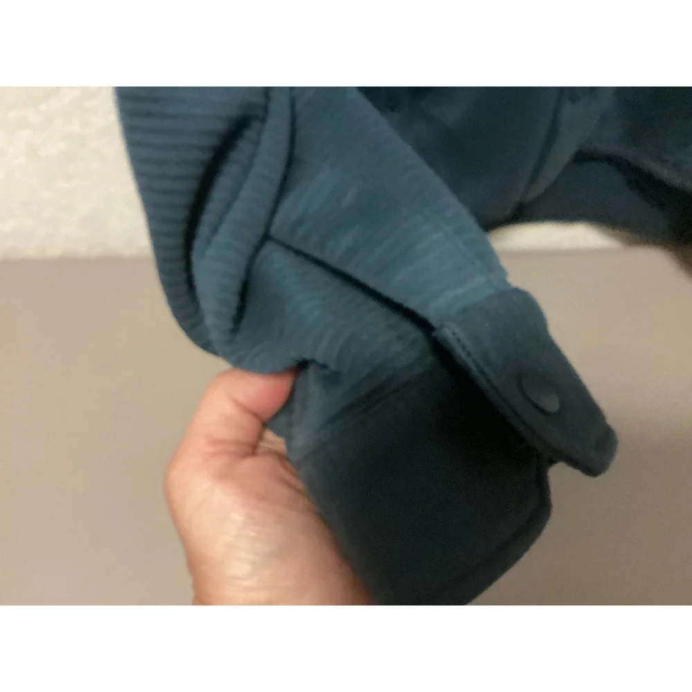 Adidas COLD.RDY Snap‎ Front Jacket Mens Large Teal Blue Ribbed HG3238
